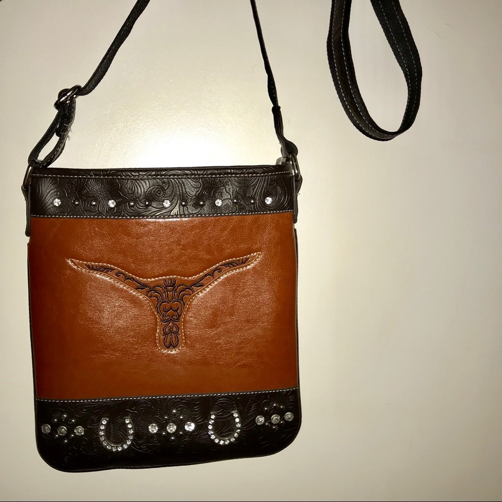 Longhorn burnt orange cross-body (NWOT)